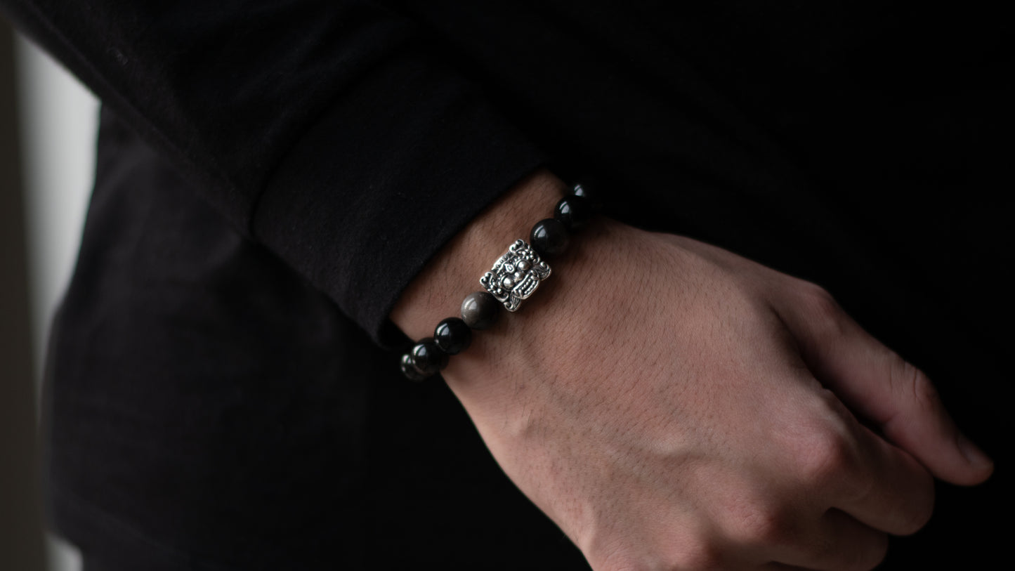 Barong Obsidian Bracelet